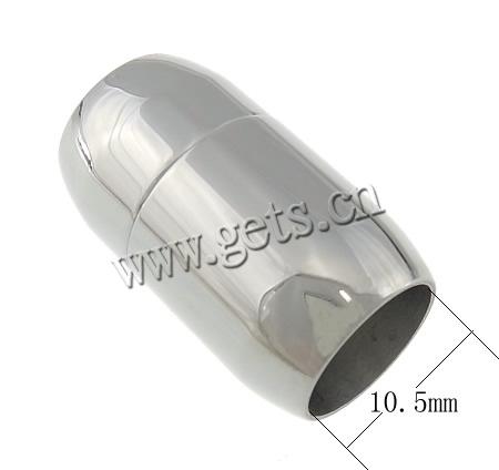 Runder Edelstahl Magnetverschluss, Rohr, plattiert, Kundenindividuell, keine, 13.8x24mm, Bohrung:ca. 10.5mm, verkauft von PC