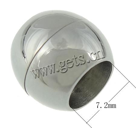 Runder Edelstahl Magnetverschluss, Trommel, plattiert, Kundenindividuell, keine, 11.8x10.2mm, Bohrung:ca. 7.2mm, verkauft von PC