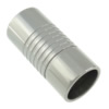 Round Stainless Steel Magnetic Clasp, Tube, plated Approx 8.2mm 