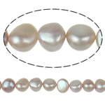 Perles nacres baroques de culture d'eau douce , perle d'eau douce cultivée, naturel, violet clair, grade A, 10-11mm Environ 0.8mm pouce, Vendu par brin