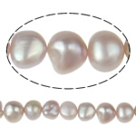 Perles nacres baroques de culture d'eau douce , perle d'eau douce cultivée, naturel, violet clair, Niveau AA, 9-10mm Environ 0.8mm .5 pouce, Vendu par brin