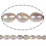 Perles nacres baroques de culture d'eau douce , perle d'eau douce cultivée, naturel, violet, grade A, 9-10mm Environ 0.8mm pouce, Vendu par brin