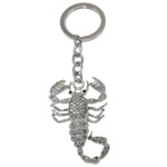 Rhinestone Zinc Alloy Key Chain, Scorpion, with rhinestone, nickel, lead & cadmium free Approx 26mm .7 Inch 