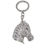 Rhinestone Zinc Alloy Key Chain, Horse, with rhinestone, nickel, lead & cadmium free Approx 26mm .4 Inch 