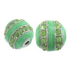 Rhinestone Zinc Alloy Beads, with Zinc Alloy, Round, plated, enamel 12mm Approx 2mm 