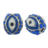 Rhinestone Zinc Alloy Beads, with Zinc Alloy, Round, plated 8mm Approx 2mm 