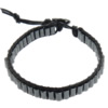 Wrap Bracelets, Leather, with Hematite, brass clasp Approx 6.5-8.5 Inch 