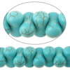 Synthetische Türkis Perlen, Bambus, hellgrün, 14x8mm, Bohrung:ca. 1mm, Länge:ca. 16.5 ZollInch, ca. 70PCs/Strang, verkauft von Strang