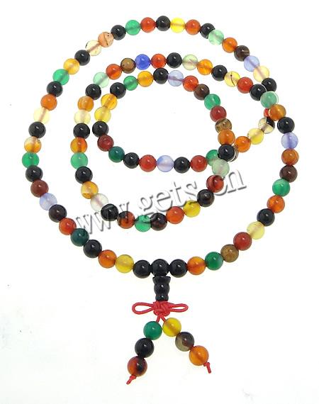 Wrist Mala, Agate, Round, more sizes for choice, 6x8mm, 35mm, Length:Approx 26 Inch, Approx 110PCs/Strand, Sold By Strand