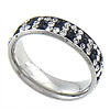 Нержавеющая сталь Rhinestone палец кольцо, нержавеющая сталь, с клей, со стразами, размер:9, продается PC