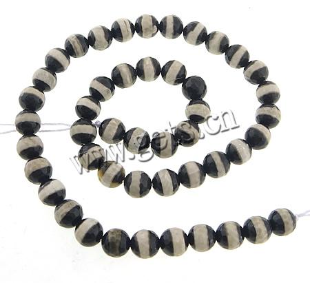 Natural Two Tone Agate Beads, Round, Customized & more sizes for choice & faceted, Hole:Approx 1.5mm, Length:Approx 15 Inch, Sold By Strand