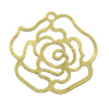 Brass Stamping Pendants, Flower, plated Approx 1.5mm 