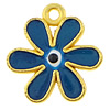 Zinc Alloy Flower Pendants, plated, 6 petal & Customized & enamel Approx 1.5mm 