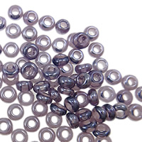 Silver Lined Glass Seed Beads, Rondelle, silver-lined, translucent Grade AAA Approx 1mm 
