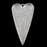 Zinc Alloy Heart Pendants nickel, lead & cadmium free Approx 3mm, Approx 