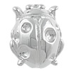 Sterling Silber Tier Perlen, 925 Sterling Silber, Marienkäfer, plattiert, keine, 8.5x10.2x4mm, Bohrung:ca. 1mm, verkauft von PC