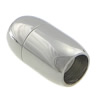 Runder Edelstahl Magnetverschluss, oval, plattiert, Kundenindividuell, keine, 11x19.2mm, Bohrung:ca. 7mm, verkauft von PC