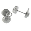 Stainless Steel Earring Stud Component, 316 Stainless Steel, with loop, original color Approx 2.5mm 