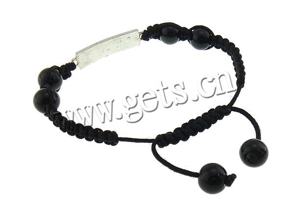 Crystal Woven Ball Bracelets, with Nylon Cord & Zinc Alloy, handmade, with rhinestone, 32x8x2mm, 10mm, Length:Approx 7-11 Inch, Sold By Strand