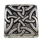 Rhinestone Emaille Armband Charm, Zinklegierung, Quadrat, plattiert, keine, 18x6mm, Bohrung:ca. 13x2mm, 100PCs/Tasche, verkauft von Tasche