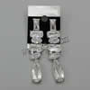 Cubic Zircon (CZ) Drop Earring, Brass, Teardrop, platinum color plated, with cubic zirconia & faceted Grade AAA .4 Inch 