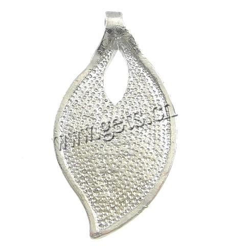 Zinc Alloy Leaf Pendants, plated, Customized & enamel & with rhinestone, more colors for choice, 24x46.2x4.2mm, Hole:Approx 3.5x5.2mm, Sold By PC