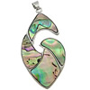 Abalone Shell Pendants, Brass, with Abalone Shell, Horse Eye, platinum color plated Approx 5mm 
