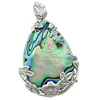Abalone Shell Pendants, Brass, with Abalone Shell, Teardrop, platinum color plated Approx 