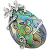 Abalone Shell Pendants, Brass, with Abalone Shell, Teardrop, platinum color plated Approx 4.5mm 