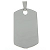 Stainless Steel Tag Charm, Rectangle, Customized, original color Approx 