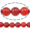 Natürlich rote Achat Perlen, Roter Achat, rund, 8mm, Bohrung:ca. 1mm, Länge:ca. 15.5 ZollInch, ca. 48PCs/Strang, verkauft von Strang