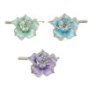 Various Zinc Alloy Component, Flower, platinum color plated, enamel & with rhinestone Approx 4, 3mm 