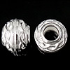 Keltische Sterling Silber Perlen, 925 Sterling Silber, Rondell, plattiert, keine, 8x10mm, Bohrung:ca. 4.2mm, verkauft von PC