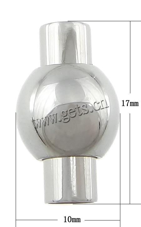 Fermeture magnétique en acier inoxydable rond, lanterne, Placage, Personnalisé, plus de couleurs à choisir, 17x10mm, Trou:Environ 4mm, Vendu par PC