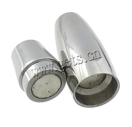 Runder Edelstahl Magnetverschluss, oval, plattiert, Kundenindividuell, keine, 16x7mm, Bohrung:ca. 3mm, verkauft von PC