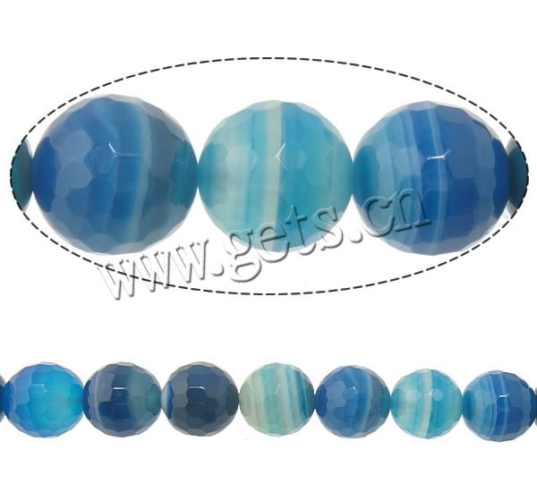Natural Lace Agate Beads, Round, Customized & more sizes for choice & faceted, blue, Hole:Approx 1-1.5mm, Length:Approx 15 Inch, Sold By Strand