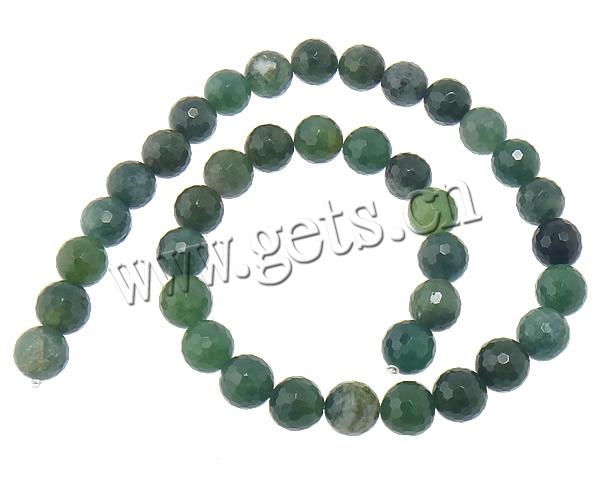 Natural Moss Agate Beads, Round, Customized & more sizes for choice & faceted, Hole:Approx 2mm, Length:Approx 15 Inch, Sold By Strand