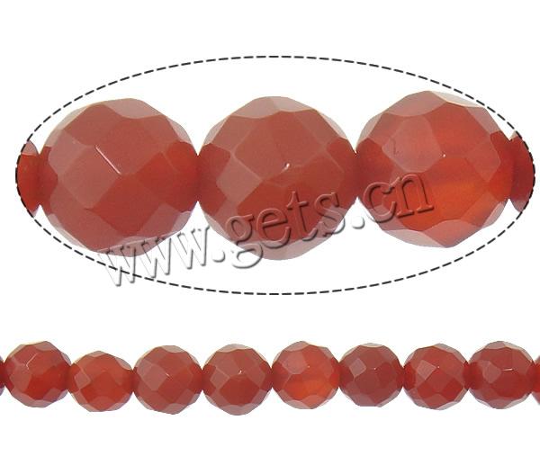 Natural Red Agate Beads, Round, Customized & more sizes for choice & faceted, Hole:Approx 1.5mm, Length:Approx 15 Inch, Sold By Strand
