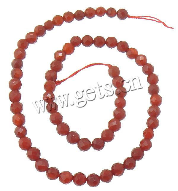 Natural Red Agate Beads, Round, Customized & more sizes for choice & faceted, Hole:Approx 1.5mm, Length:Approx 15 Inch, Sold By Strand