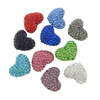 Rhinestone Clay Pave Beads, Heart, mixed colors Approx 1.5mm 