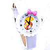 Women Wrist Watch, Zinc Alloy, with PU Leather & Glass, stoving varnish, cartoon pattern & with butterfly pattern & for woman & with rhinestone, white, 32mm, 12mm Approx 7.8 Inch 