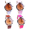 Women Wrist Watch, Zinc Alloy, with PU Leather & Glass, platinum color plated, mixed colors, 40mm, 18mm Approx 9.2 Inch, 50/Bag 