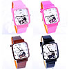 Women Wrist Watch, Zinc Alloy, with PU Leather & Glass, stoving varnish, cartoon pattern & for woman 20mm Approx 9.4 Inch 