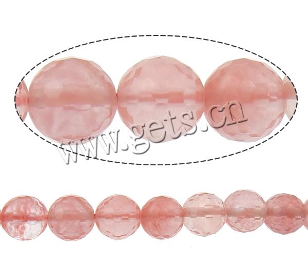 Cherry Quartz Bead, Round, more sizes for choice & handmade faceted, Hole:Approx 1-1.5mm, Length:Approx 15 Inch, Sold By Strand