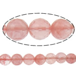 桜の水晶, チェリークオーツ, ラウンド形, 選択のためのより多くのサイズ & 手作り切り面, 穴:約 1-1.5mm, 長さ:約 15 インチ, 売り手 ストランド