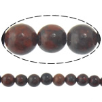 Jaspis Brekzien Perlen, Jaspis Brecciated, rund, Länge:15 ZollInch, verkauft von Strang