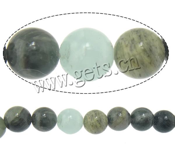 Green Hair Stone Beads, Round, more sizes for choice, Hole:Approx 2mm, Length:Approx 15 Inch, Sold By Strand