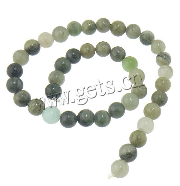 Green Hair Stone Beads, Round, more sizes for choice, Hole:Approx 2mm, Length:Approx 15 Inch, Sold By Strand