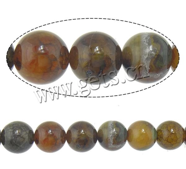Perles agate veines de dragon naturelles, Rond, multiple tailles pour le choix, Trou:Environ 2.2mm, Longueur:Environ 15.3 pouce, Vendu par brin