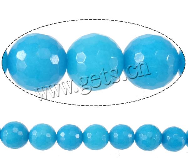 Dyed Jade Beads, Dyed Marble, Round, different size for choice & faceted, more colors for choice, Hole:Approx 1.8mm, Length:Approx 15 Inch, Sold By Strand